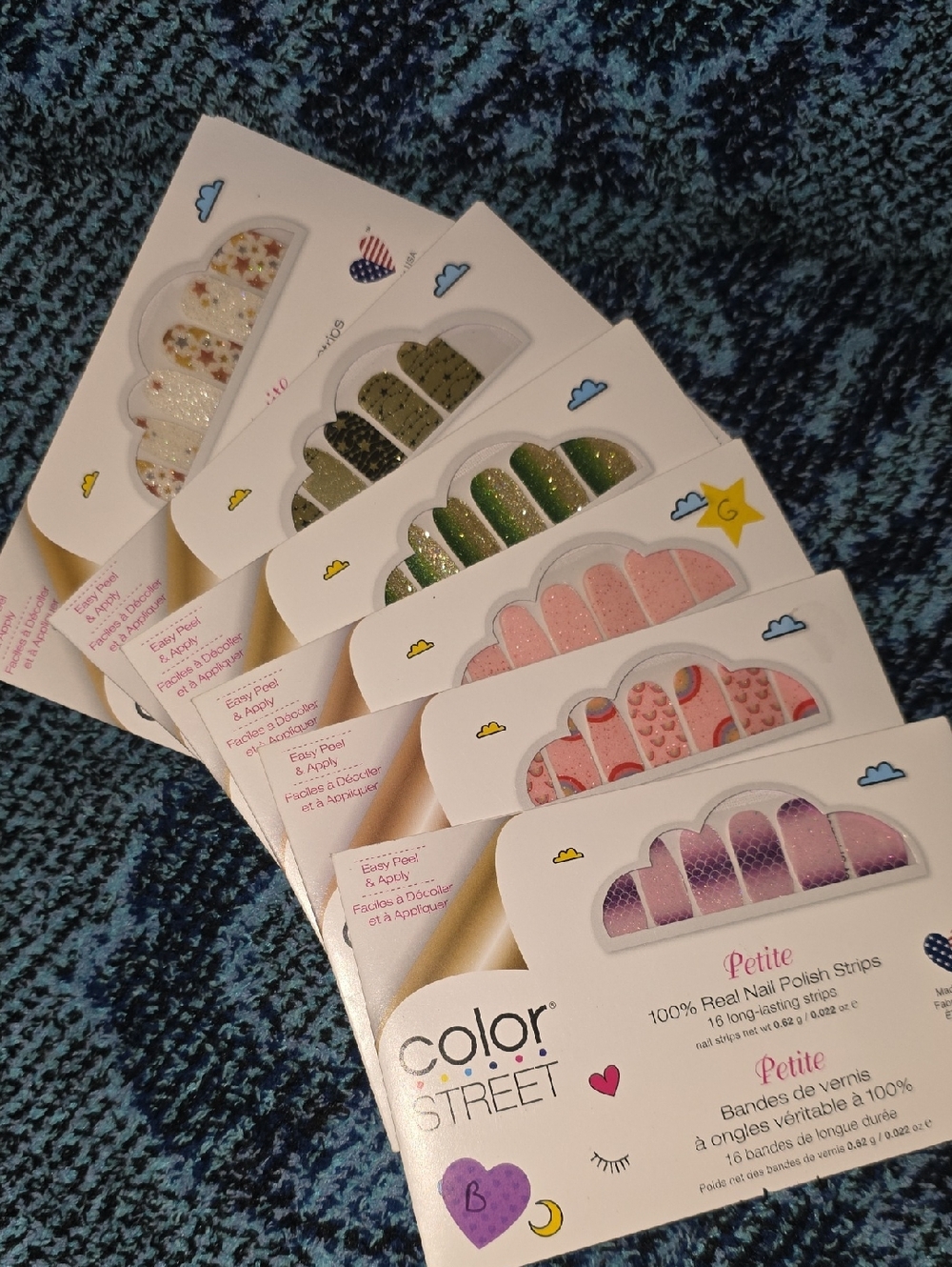 Color Street Petite Nail Polish Strips - Assorted Pink & Purple Designs